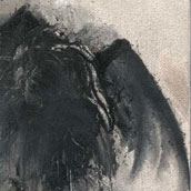 Untitled - mud and charcoal on canvas